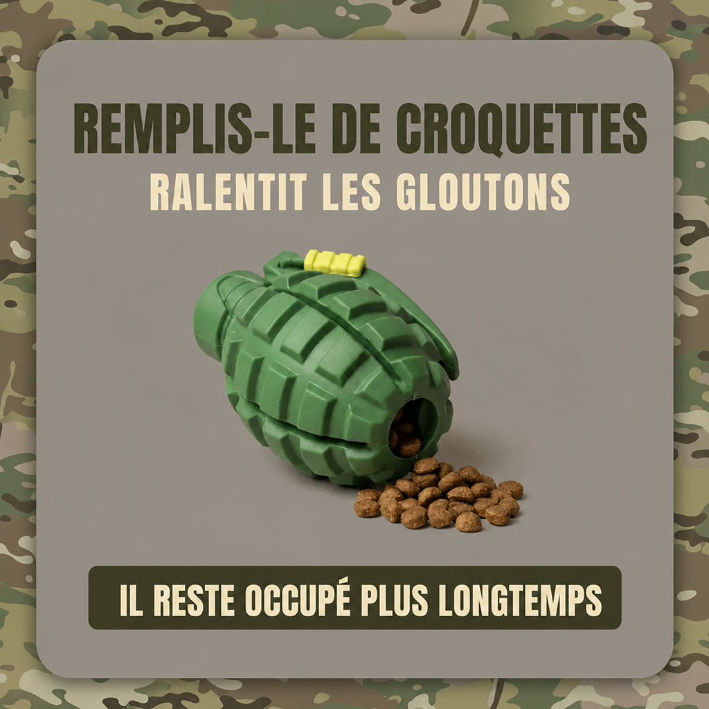 Jouet Grenade à Mâcher – Woof Commando